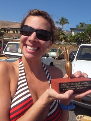 Jen with Golden Sinker Award